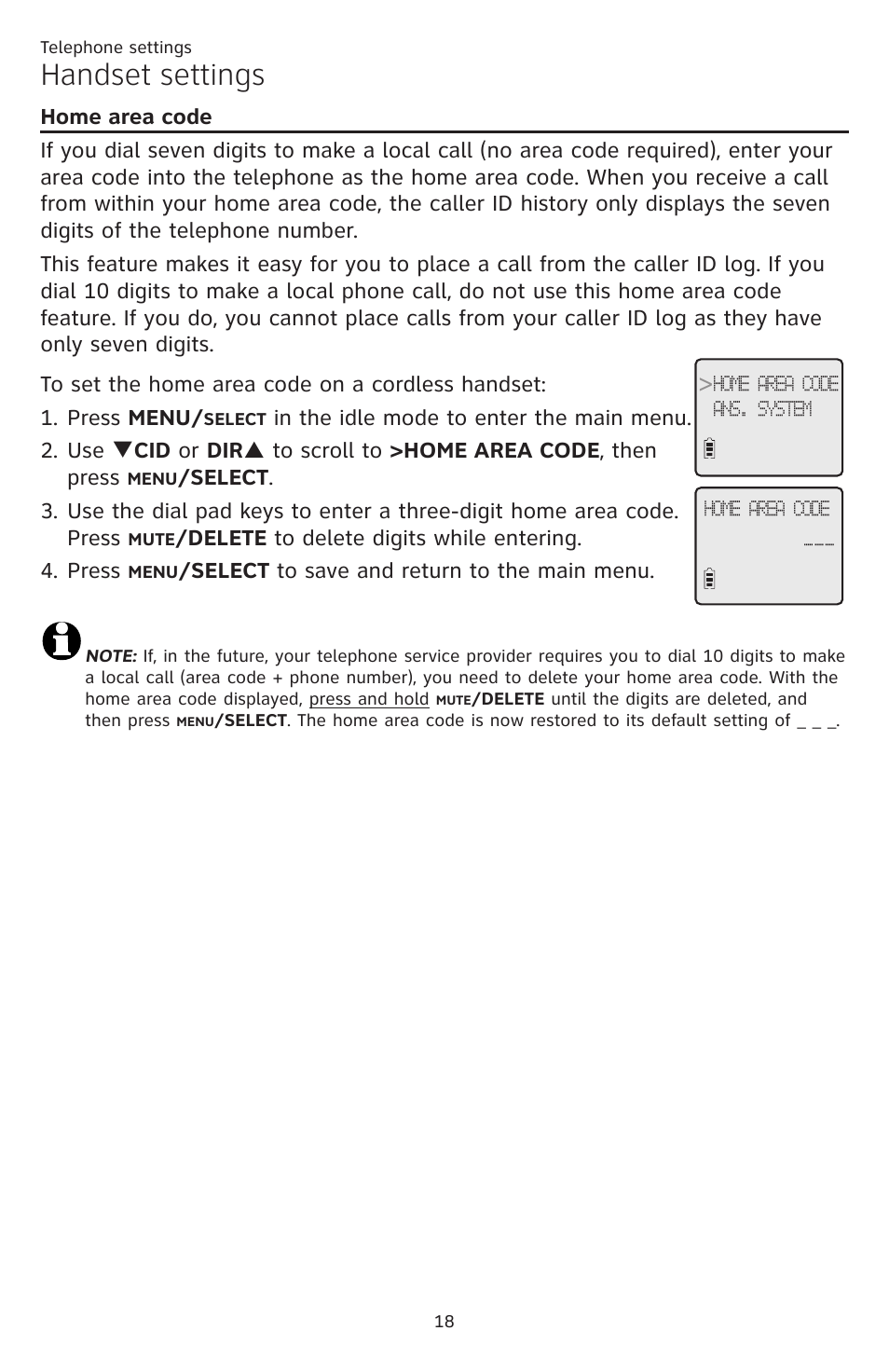 Handset settings | AT&T DECT CL84309 User Manual | Page 24 / 94