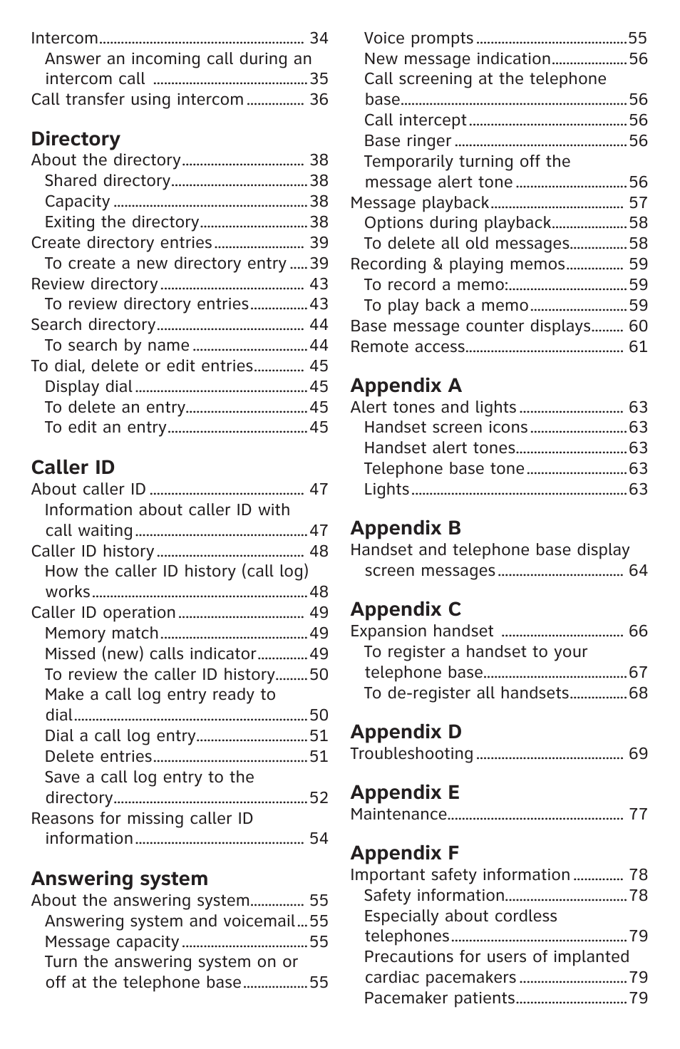 AT&T DECT CL84309 User Manual | Page 5 / 94