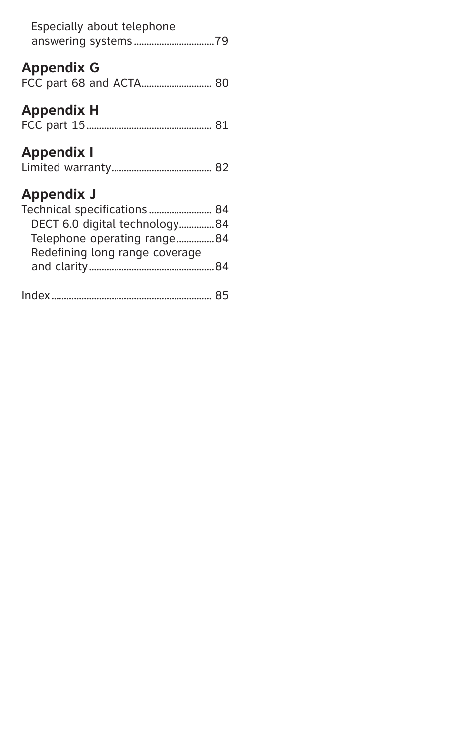 AT&T DECT CL84309 User Manual | Page 6 / 94