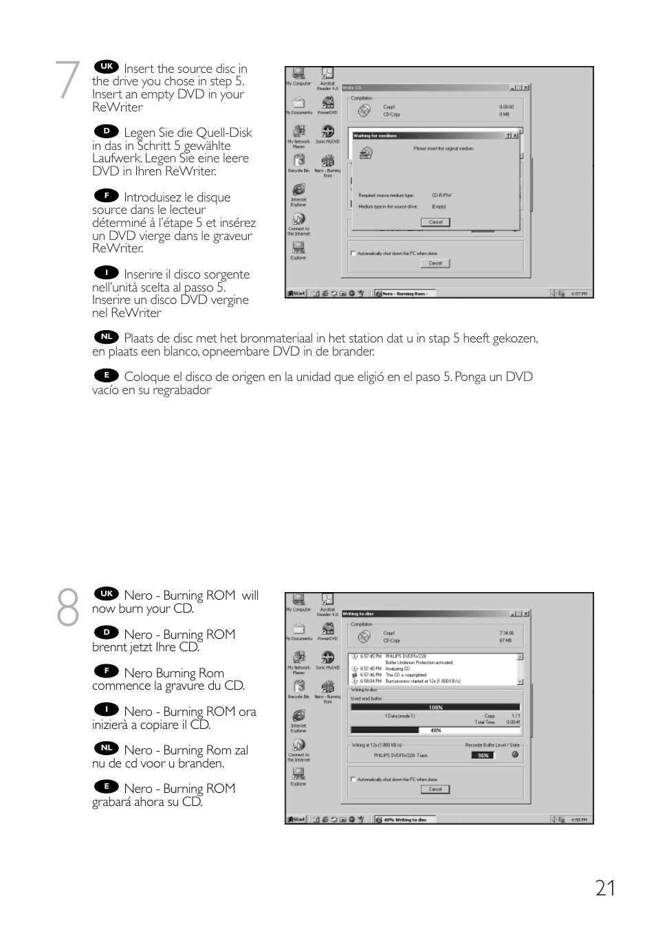 Philips Graveur interne User Manual | Page 21 / 48