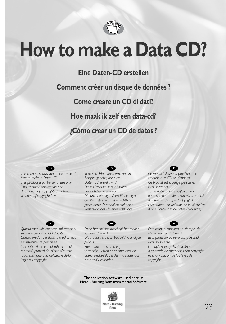 How to make a data cd | Philips Graveur interne User Manual | Page 23 / 48