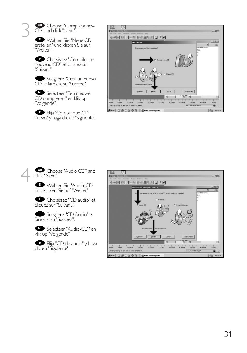 Philips Graveur interne User Manual | Page 31 / 48