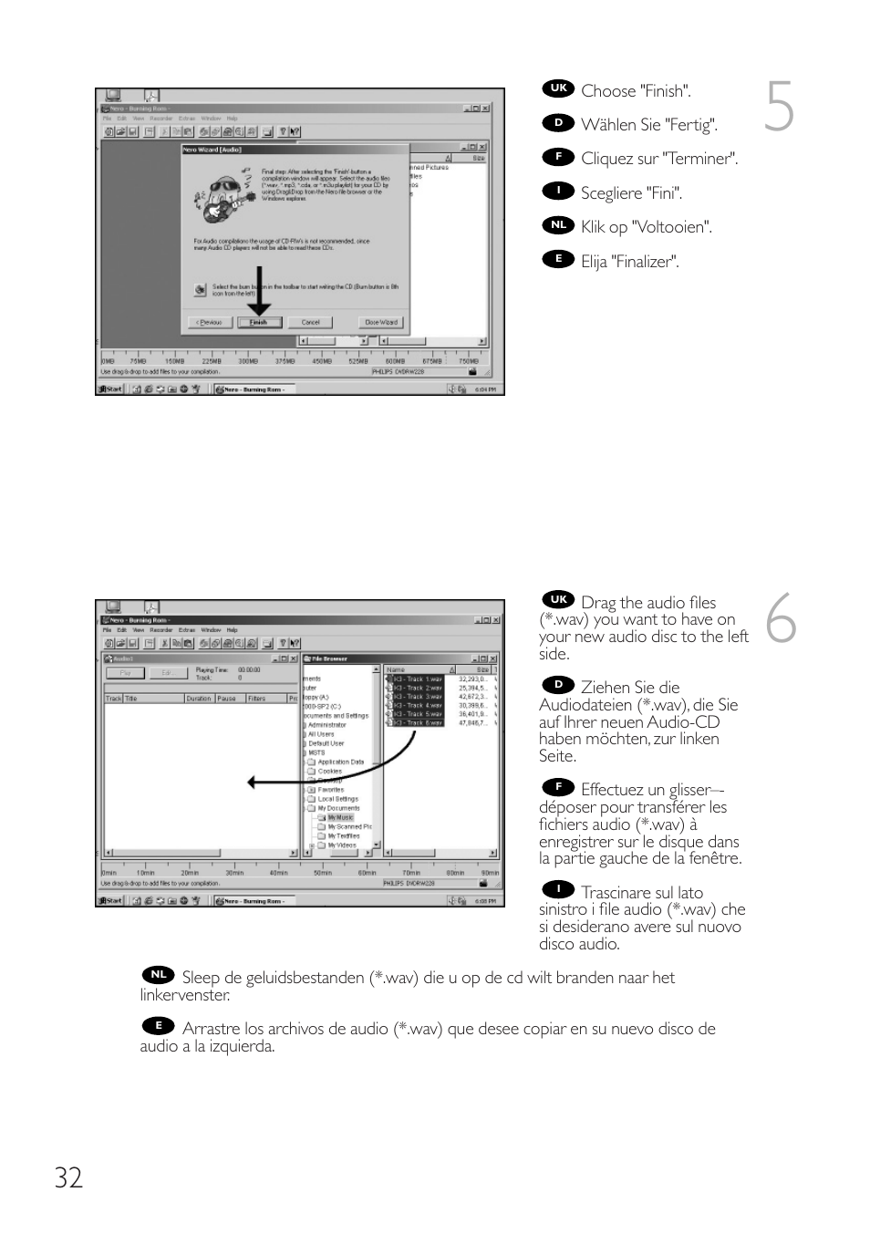 Philips Graveur interne User Manual | Page 32 / 48