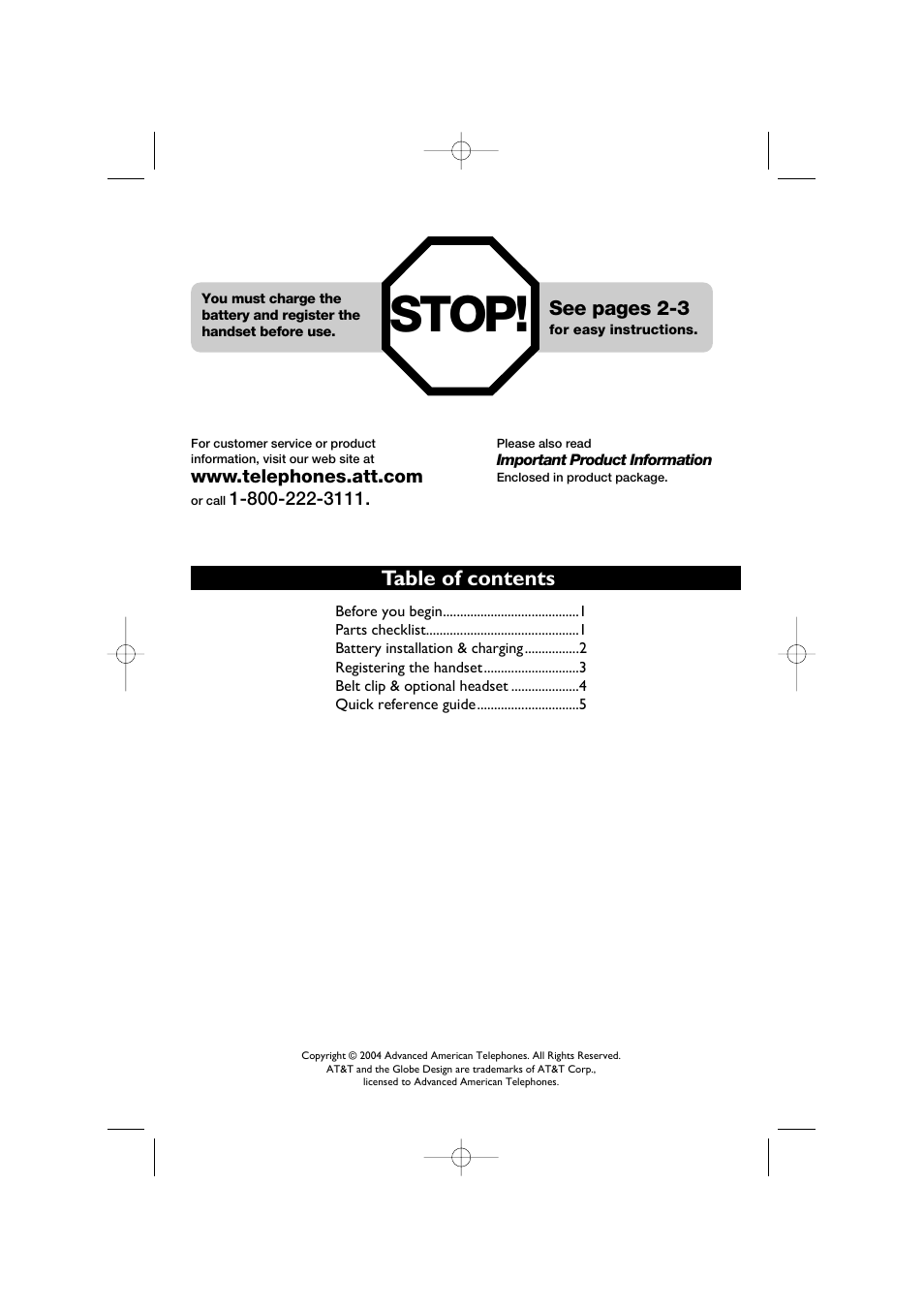 AT&T E2662B User Manual | Page 2 / 8