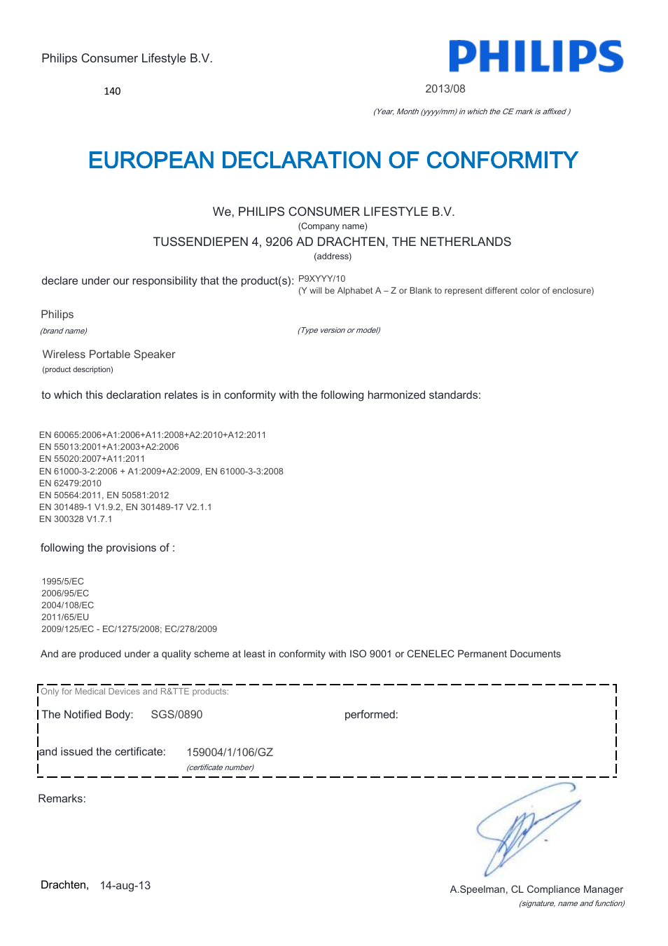 Philips Fidelio enceinte portable sans fil User Manual | 22 pages