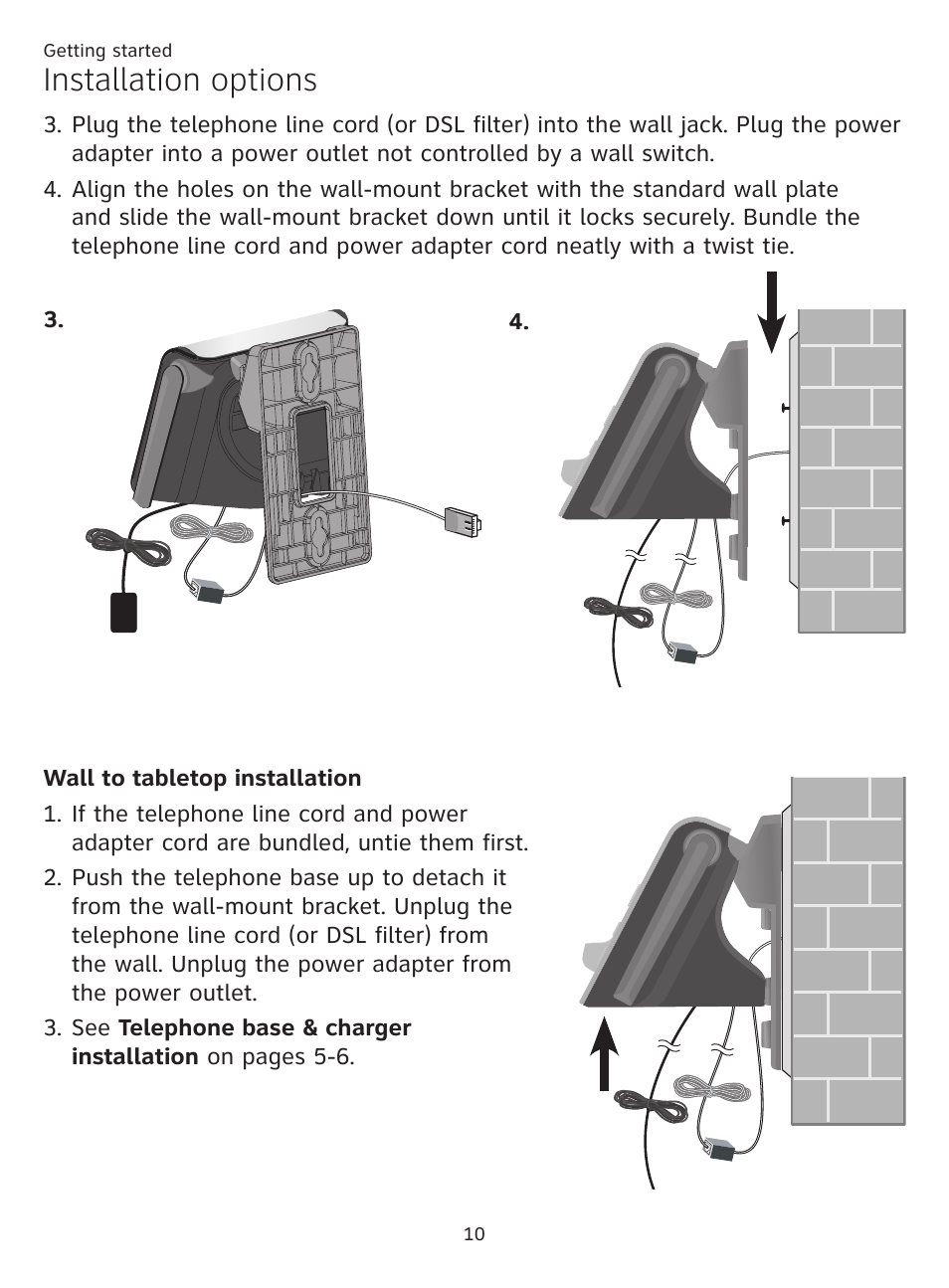 Installation options | AT&T CL81219 User Manual | Page 15 / 66