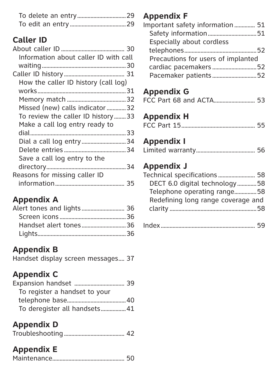 AT&T CL81219 User Manual | Page 5 / 66