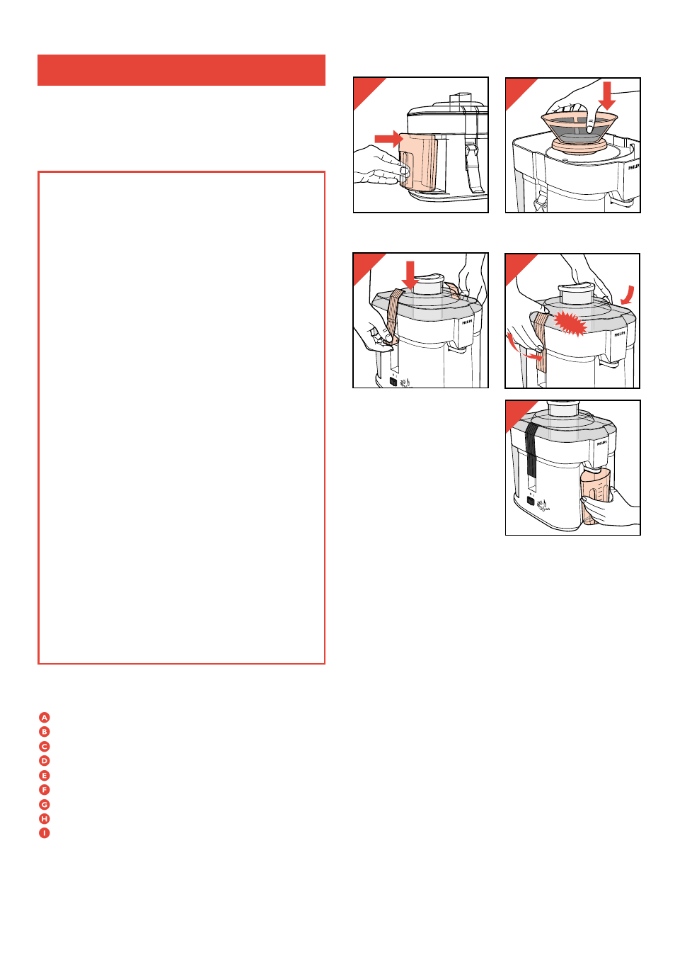 Italiano | Philips Centrifugeuse User Manual | Page 14 / 26