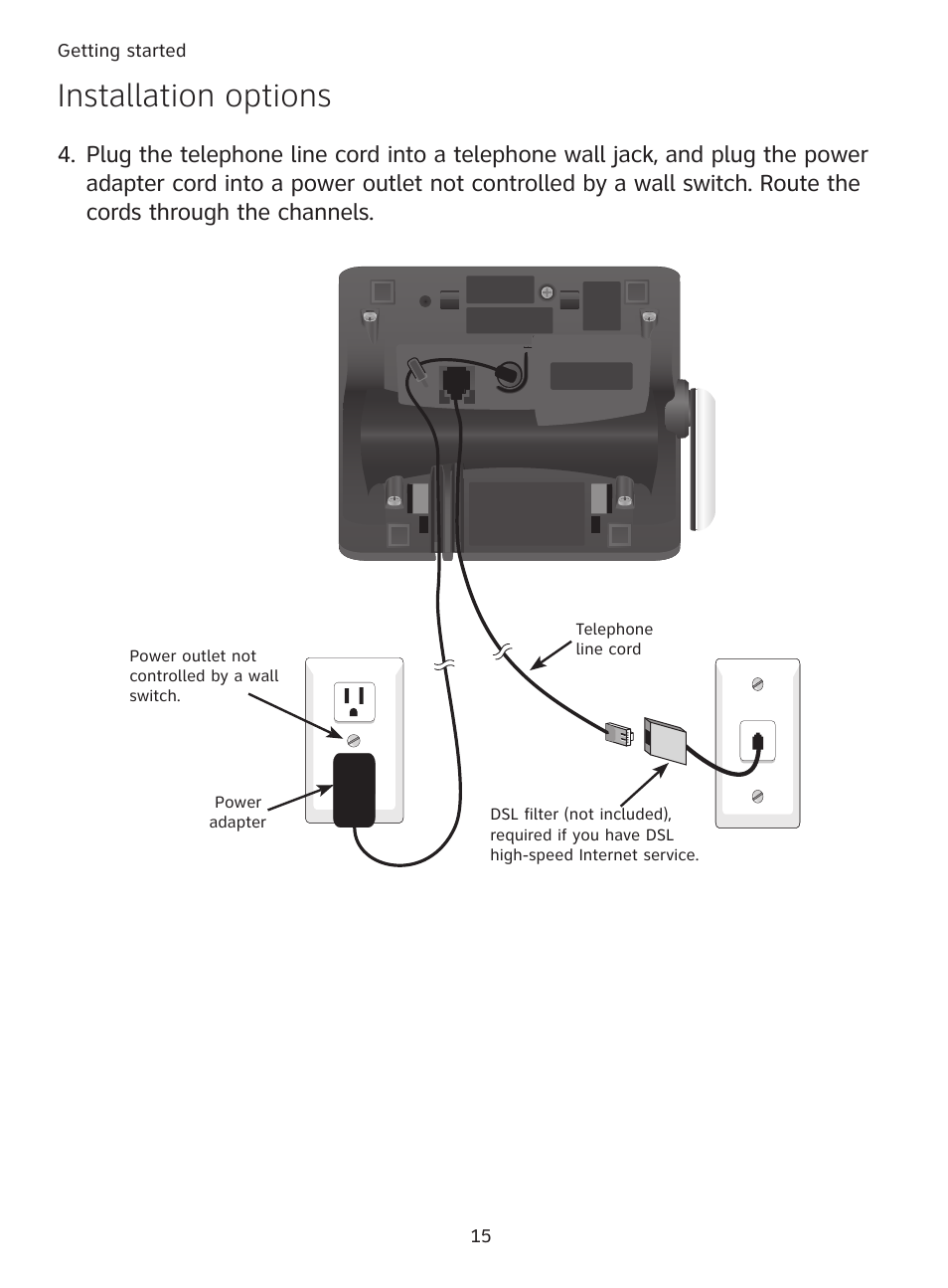 Installation options | AT&T DECT TL9178 User Manual | Page 20 / 91