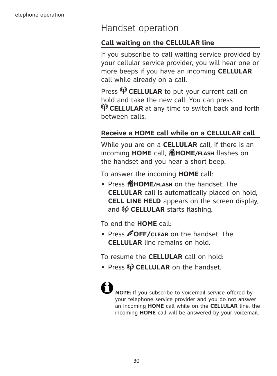 Handset operation | AT&T DECT TL9178 User Manual | Page 35 / 91