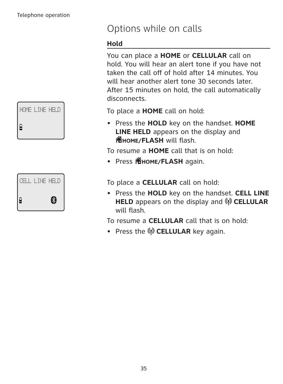 Options while on calls | AT&T DECT TL9178 User Manual | Page 40 / 91