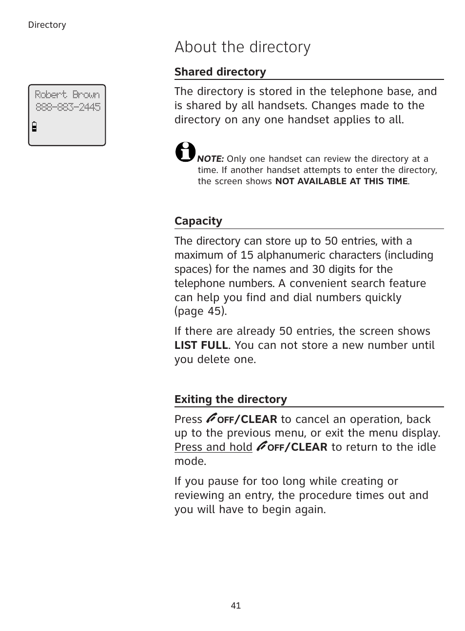 About the directory | AT&T DECT TL9178 User Manual | Page 46 / 91