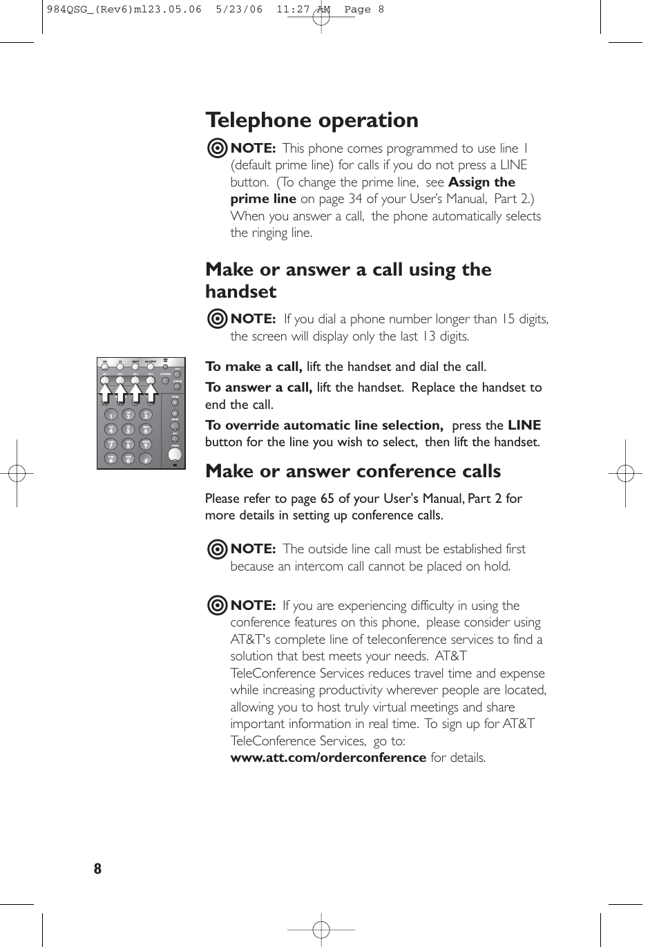 AT&T 984 User Manual | Page 8 / 15