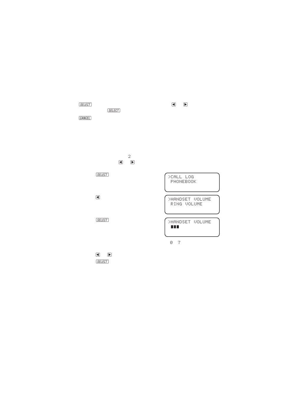 Feature setup, Feature setup menu, Handset volume | AT&T 2230 User Manual | Page 6 / 23