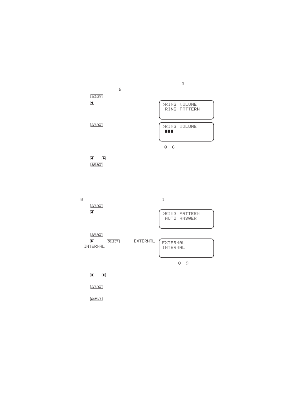 Feature setup, Ring volume, Ring pattern | AT&T 2230 User Manual | Page 7 / 23