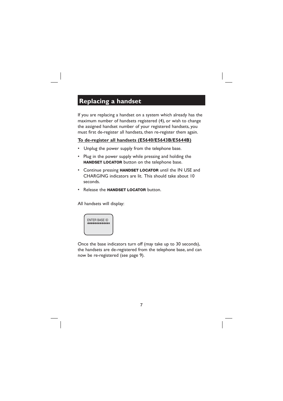 Replacing a handset | AT&T E560-2 User Manual | Page 11 / 37