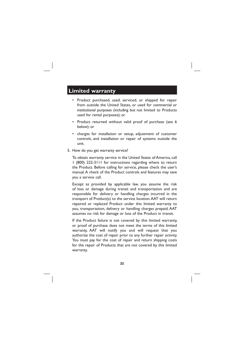Limited warranty | AT&T E560-2 User Manual | Page 34 / 37