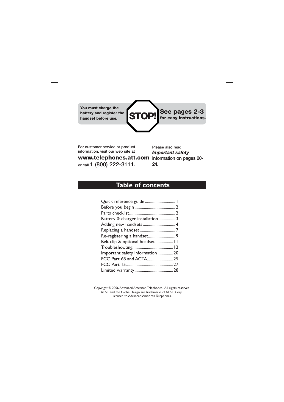 AT&T E560-2 User Manual | Page 4 / 37