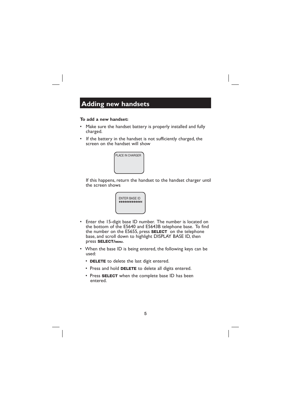 Adding new handsets | AT&T E560-2 User Manual | Page 9 / 37