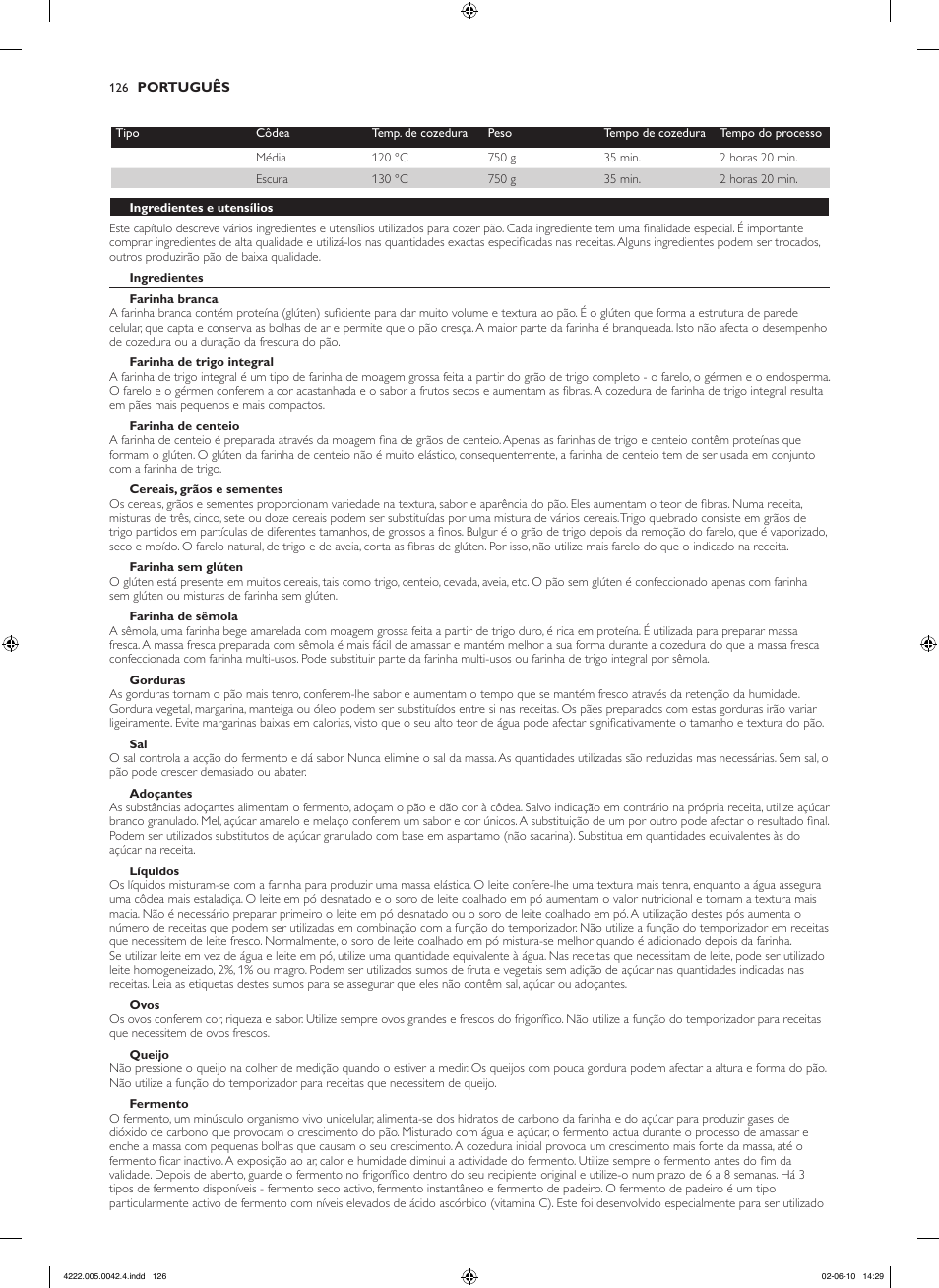 Philips Pure Essentials Collection Machine à pain User Manual | Page 126 / 180