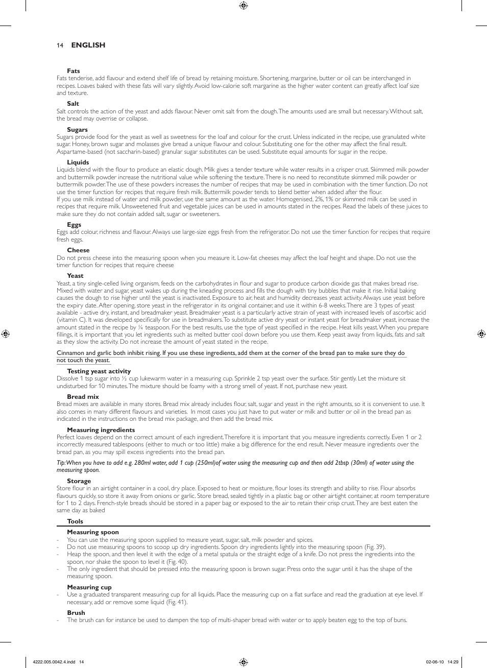 Philips Pure Essentials Collection Machine à pain User Manual | Page 14 / 180