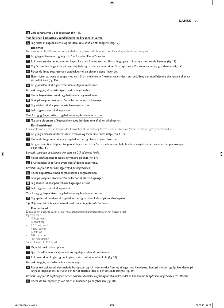 Philips Pure Essentials Collection Machine à pain User Manual | Page 21 / 180
