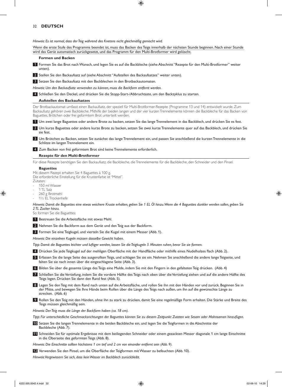 Philips Pure Essentials Collection Machine à pain User Manual | Page 32 / 180