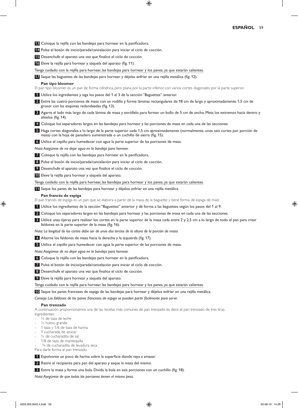 Philips Pure Essentials Collection Machine à pain User Manual | Page 59 / 180