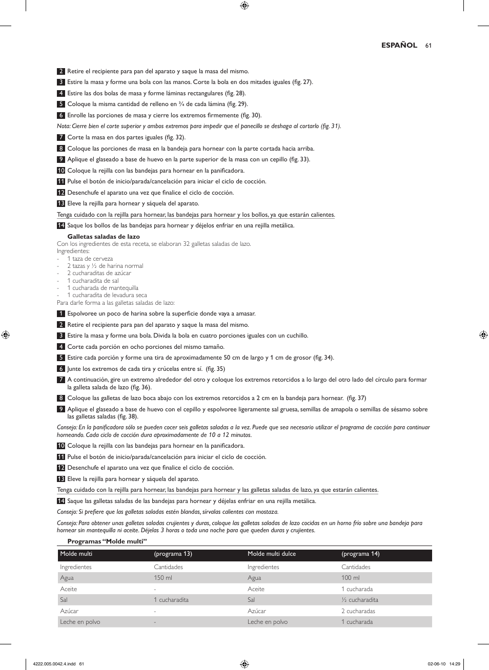 Philips Pure Essentials Collection Machine à pain User Manual | Page 61 / 180