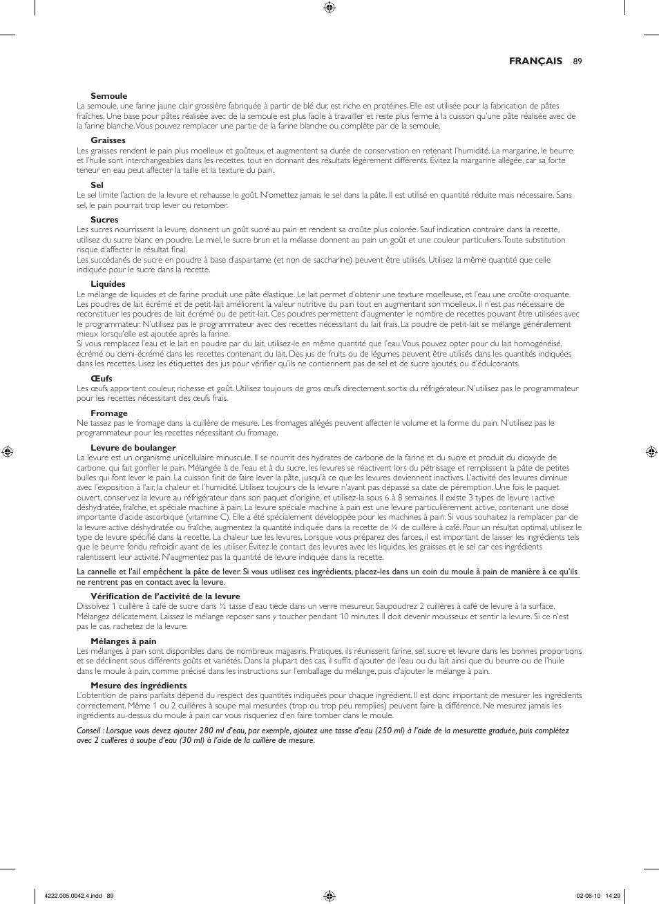 Philips Pure Essentials Collection Machine à pain User Manual | Page 89 / 180