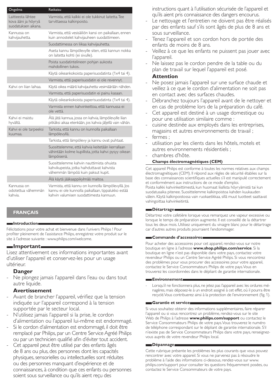Philips Cafetière User Manual | Page 9 / 14