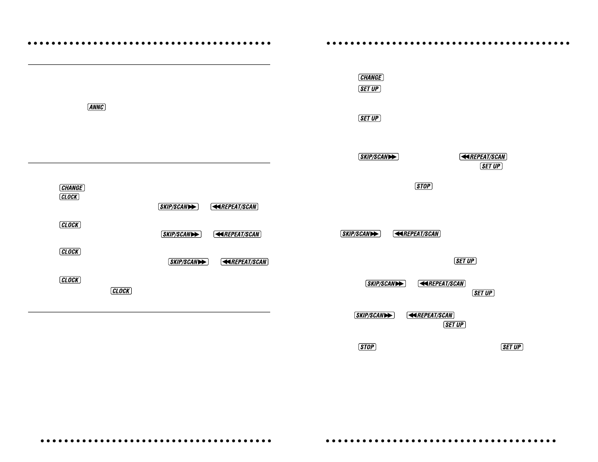 Answering system set-up, Announcement play/silent, Setting the clock | Ring select, toll saver and the remote access code | AT&T 7625 User Manual | Page 10 / 20