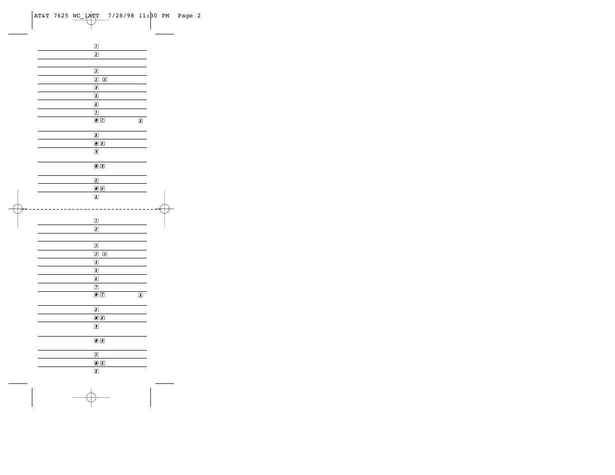 AT&T 7625 User Manual | Page 20 / 20