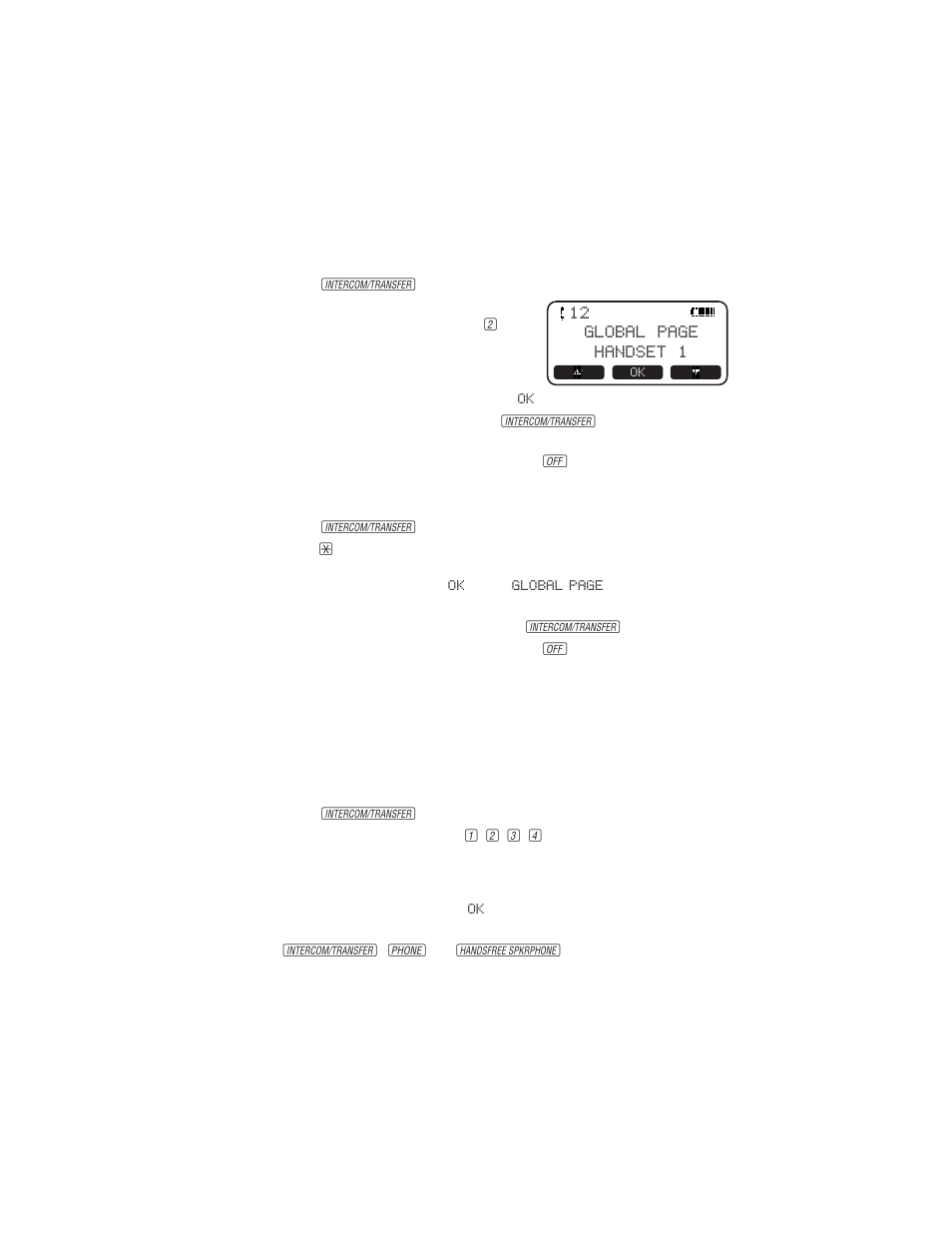 Intercom/transfer operation, Handset to handset, Handset to all handsets | Transfer calls | AT&T 2455 User Manual | Page 20 / 38