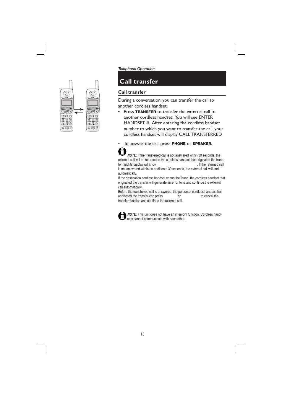 Call transfer | AT&T E2728B User Manual | Page 19 / 60