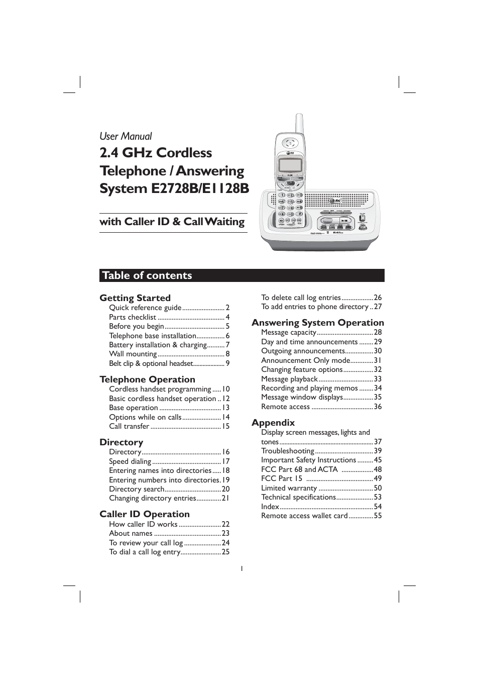 AT&T E2728B User Manual | Page 5 / 60