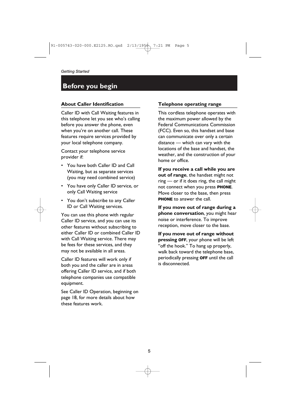 Before you begin | AT&T E2125 User Manual | Page 7 / 37