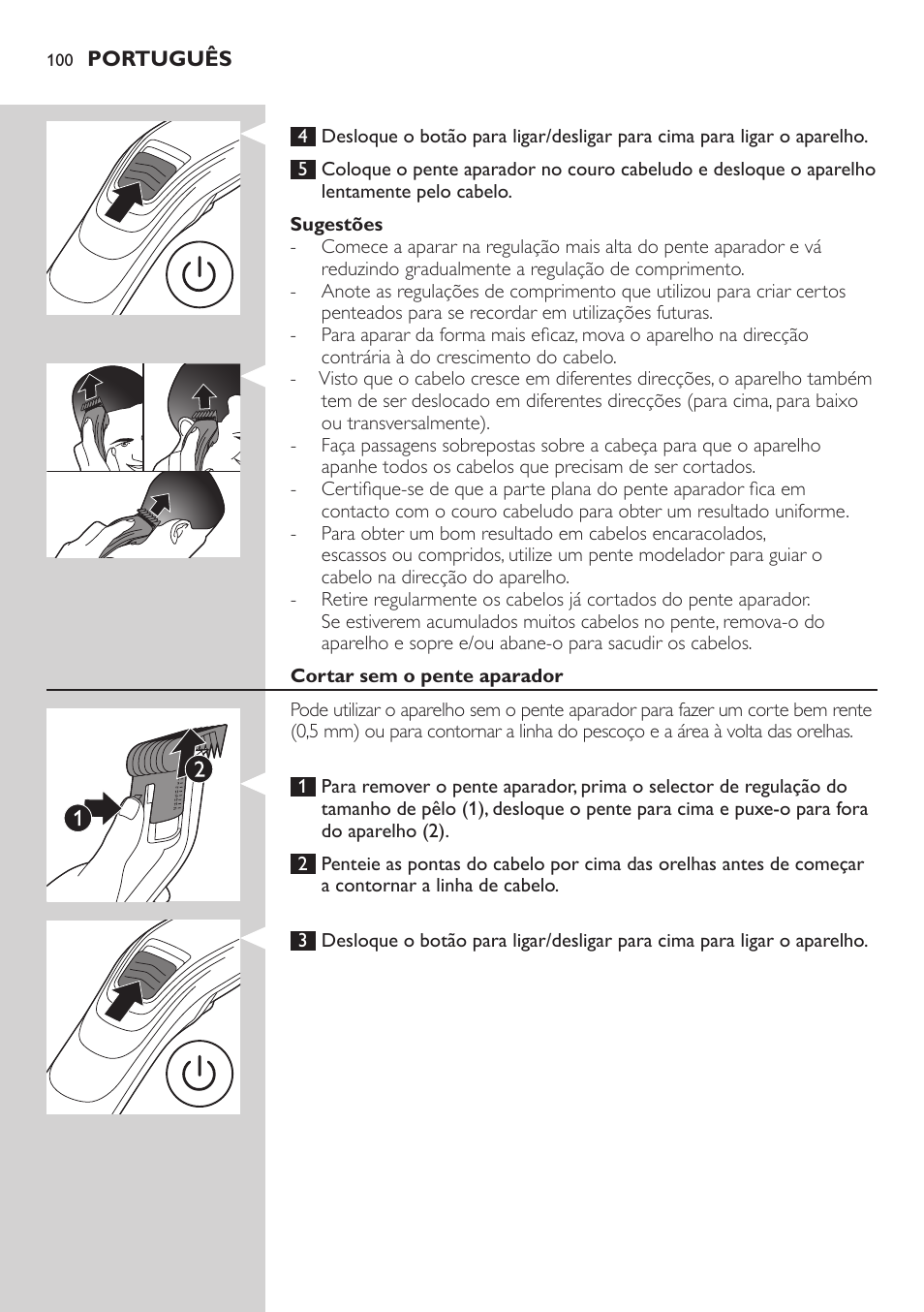 Philips tondeuse cheveux familiale User Manual | Page 100 / 126