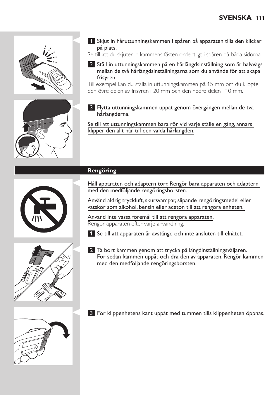 Philips tondeuse cheveux familiale User Manual | Page 111 / 126