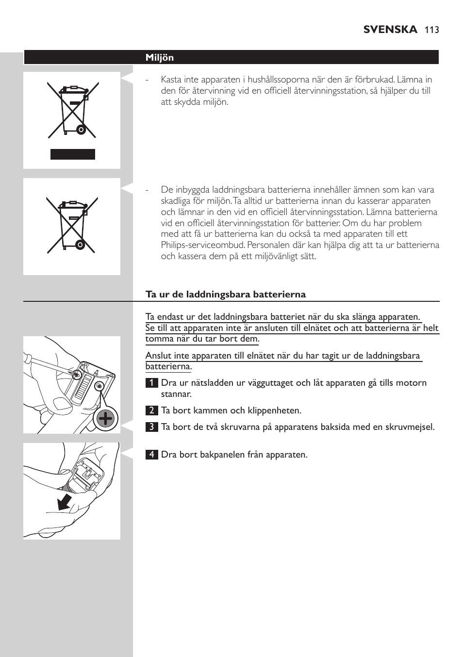 Philips tondeuse cheveux familiale User Manual | Page 113 / 126