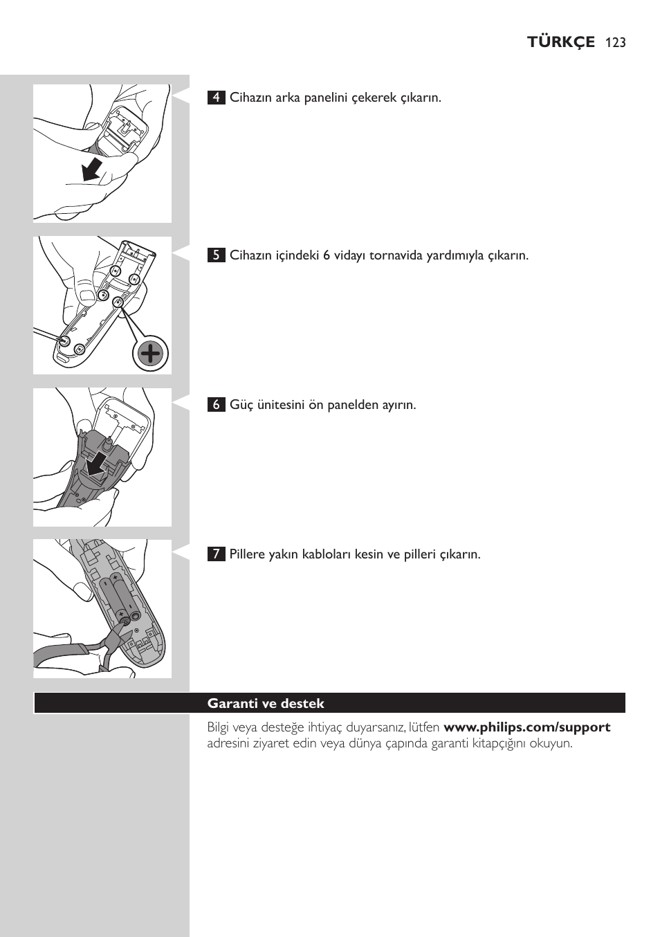 Philips tondeuse cheveux familiale User Manual | Page 123 / 126