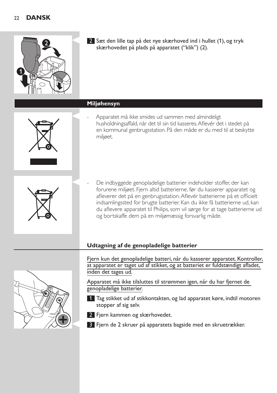 Philips tondeuse cheveux familiale User Manual | Page 22 / 126