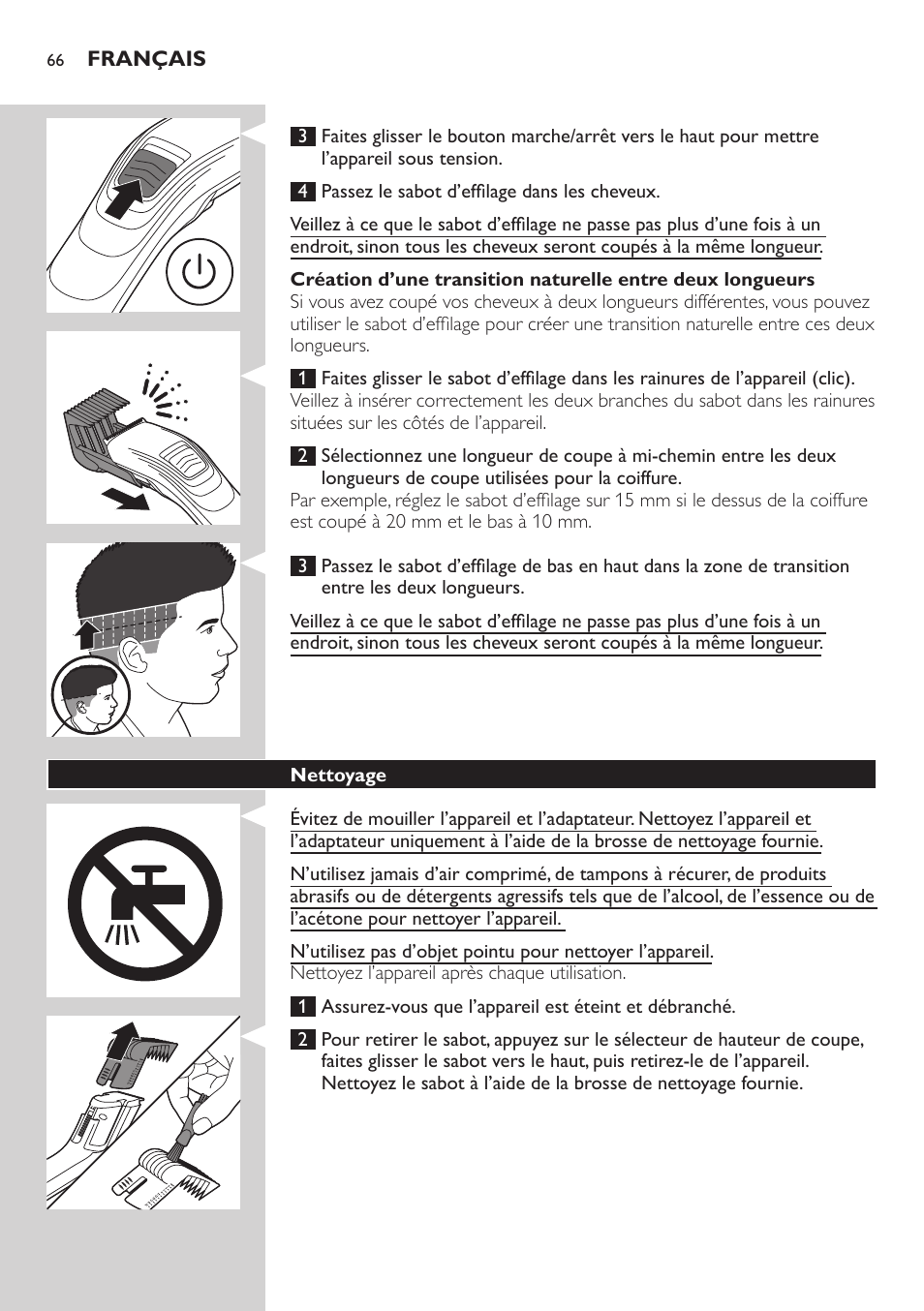 Philips tondeuse cheveux familiale User Manual | Page 66 / 126