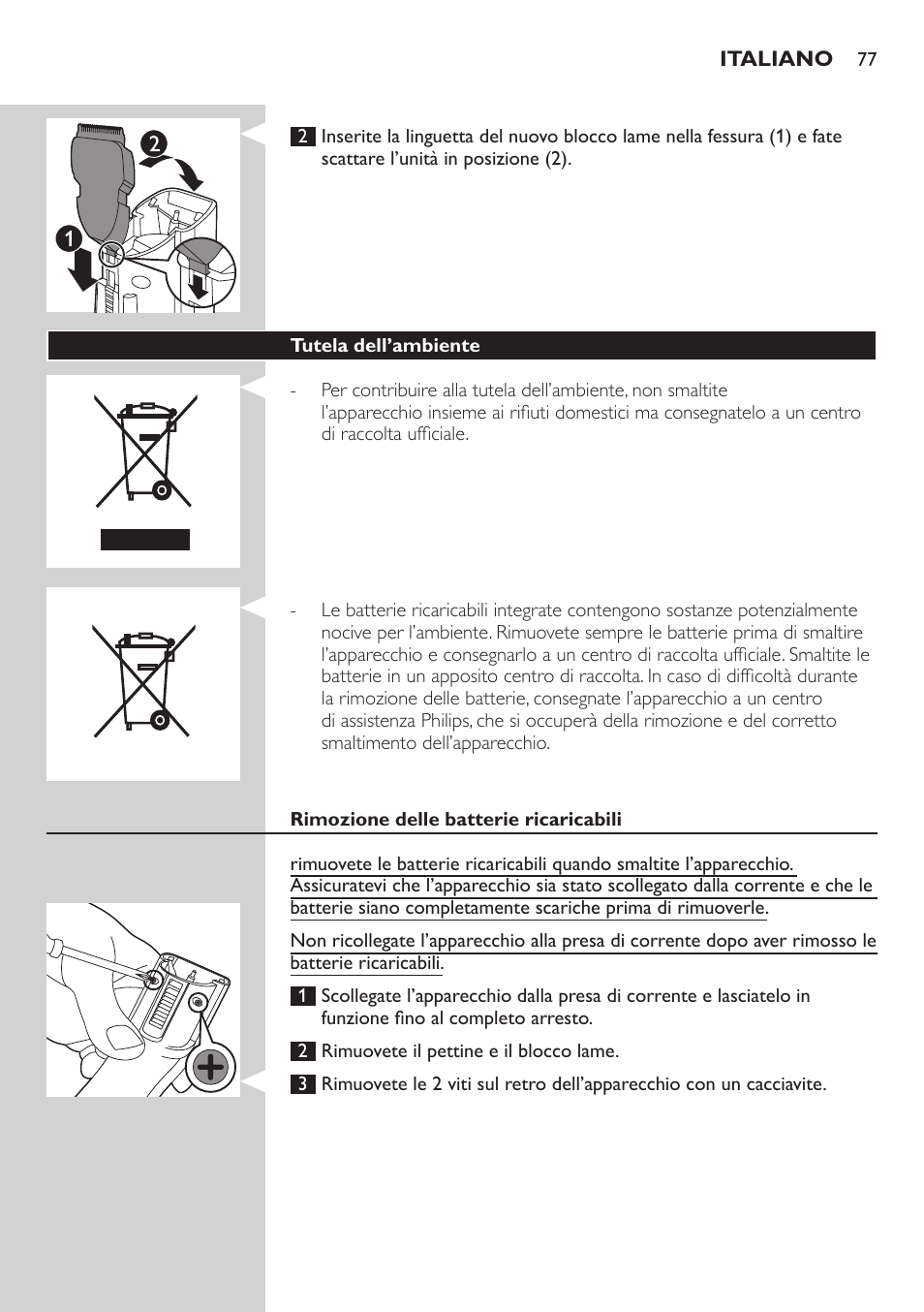 Philips tondeuse cheveux familiale User Manual | Page 77 / 126