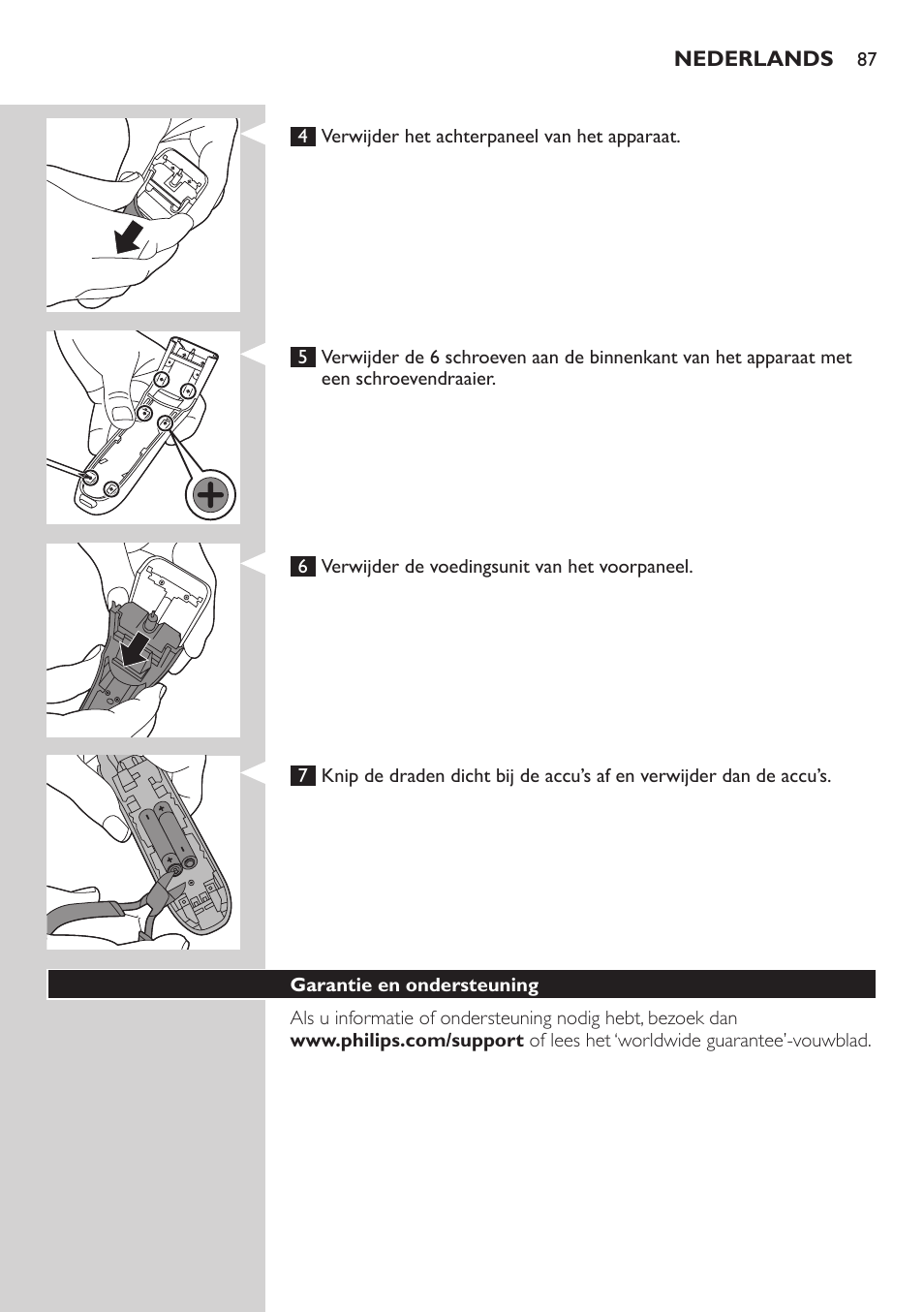 Philips tondeuse cheveux familiale User Manual | Page 87 / 126