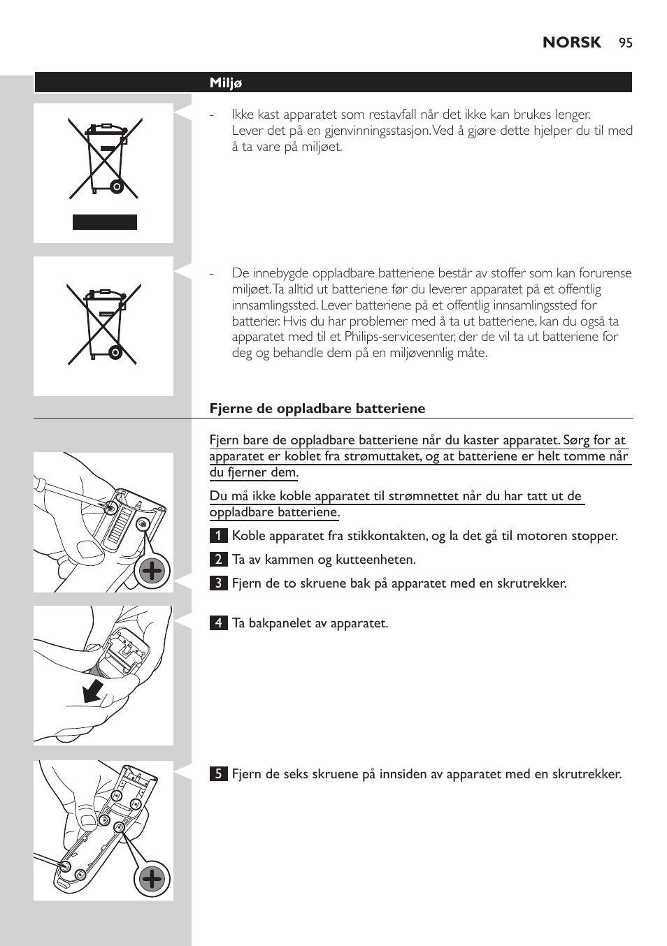 Philips tondeuse cheveux familiale User Manual | Page 95 / 126