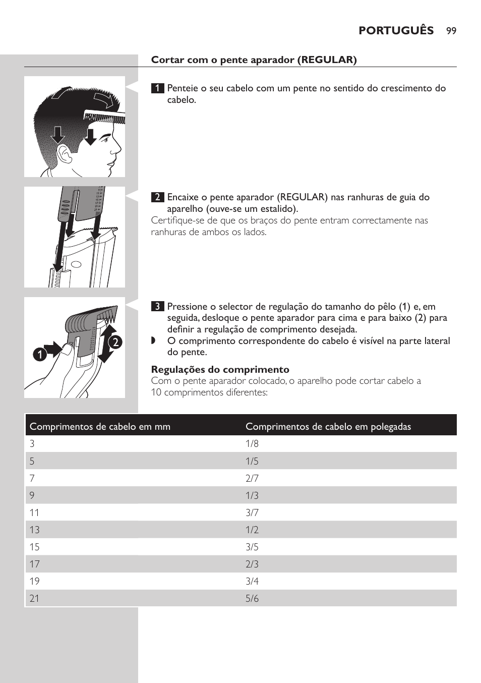 Philips tondeuse cheveux familiale User Manual | Page 99 / 126