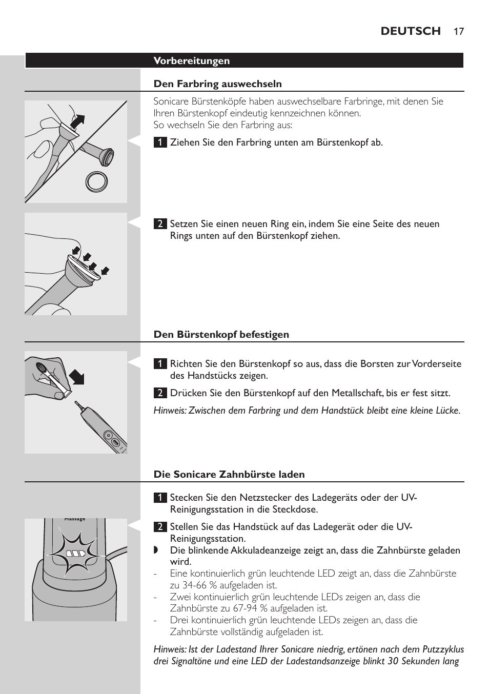 Philips Sonicare FlexCare Brosse à dents sonique rechargeable User Manual | Page 17 / 64