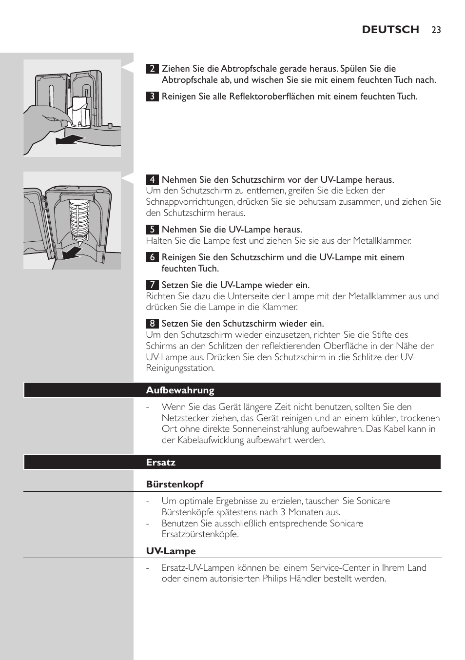 Philips Sonicare FlexCare Brosse à dents sonique rechargeable User Manual | Page 23 / 64