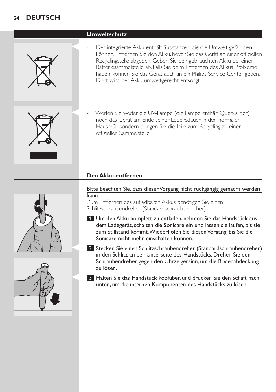 Philips Sonicare FlexCare Brosse à dents sonique rechargeable User Manual | Page 24 / 64